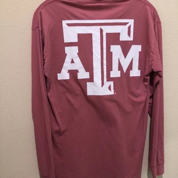 PINK Victoria's Secret Tops - TEXAS A&M UNIVERSITY LONG SLEEVE TEE PINK XS